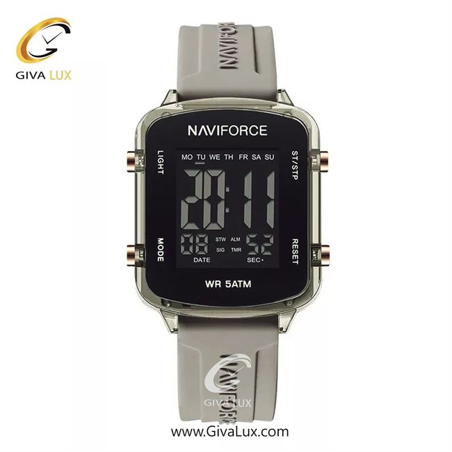 ساعت مچی اورجینال یونیسکس-اسپرت ناوی فورس|Naviforce|نوی فورس|نیوی فورس طوسی | طوسی| مشکی| کد رفرنس NF7120 GY/GY