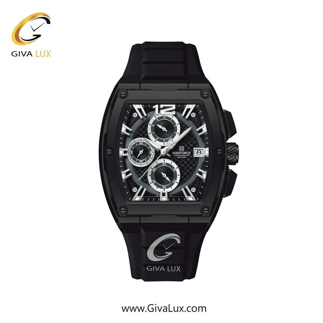 ساعت مچی اورجینال مردانه ناوی فورس|Naviforce|نوی فورس|نیوی فورس سه موتوره کرنوگراف مشکی | مشکی| مشکی-سفید| کد رفرنس NF8050 B/B/B