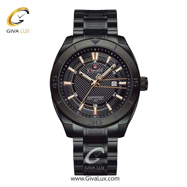 ساعت مچی اورجینال مردانه ناوی فورس|Naviforce|نوی فورس|نیوی فورس مشکی | مشکی| مشکی| کد رفرنس NF9210