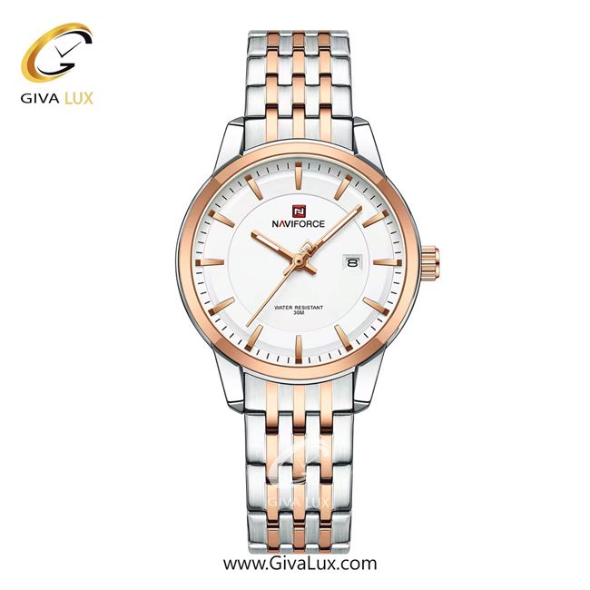 ساعت مچی اورجینال زنانه ناوی فورس|Naviforce|نوی فورس|نیوی فورس نقره ای-رزگلد | نقره ای-رزگلد| سفید| کد رفرنس NF9228