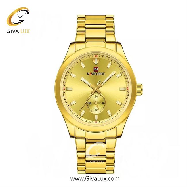 ساعت مچی اورجینال مردانه ناوی فورس|Naviforce|نوی فورس|نیوی فورس طلایی | طلایی| طلایی| کد رفرنس NF9231