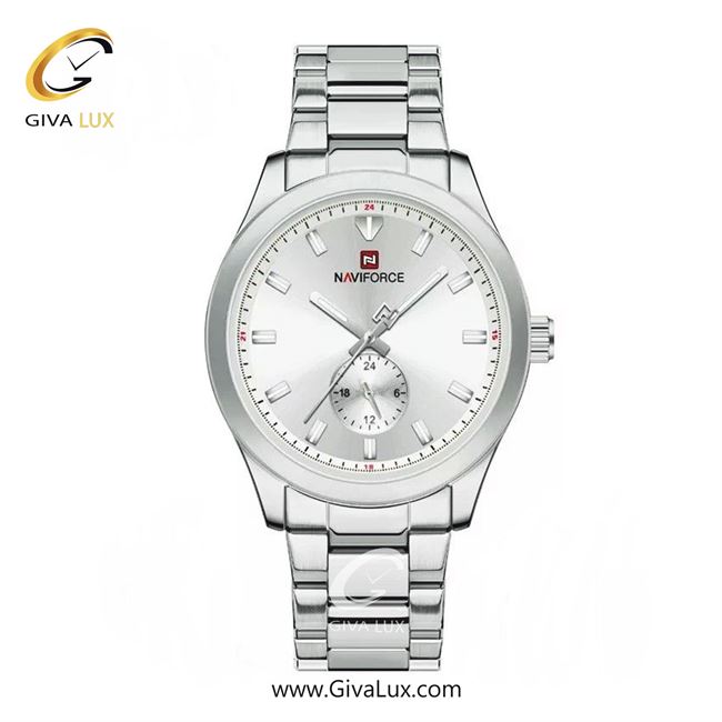 ساعت مچی اورجینال مردانه ناوی فورس|Naviforce|نوی فورس|نیوی فورس نقره ای | نقره ای| نقره ای| کد رفرنس NF9231