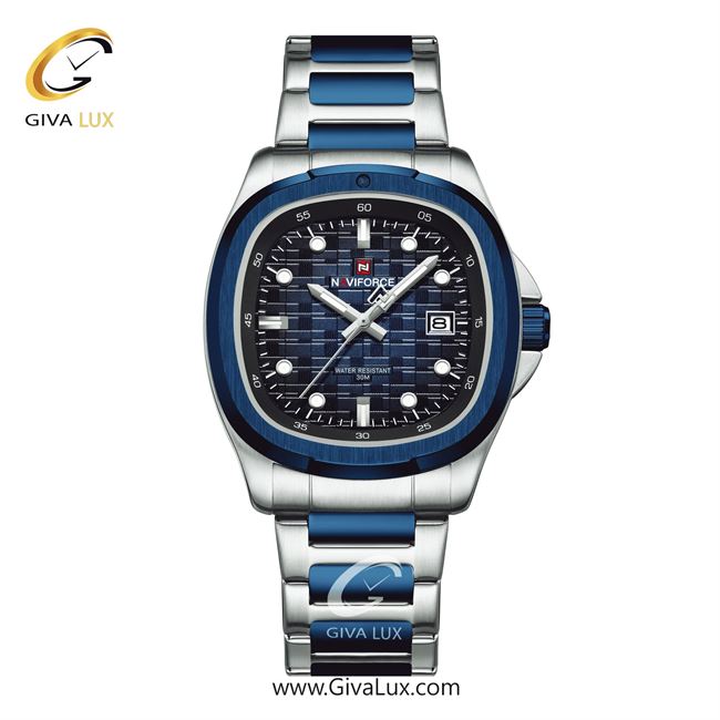 ساعت مچی اورجینال مردانه ناوی فورس|Naviforce|نوی فورس|نیوی فورس آبی-نقره ای | آبی-نقره ای| آبی| کد رفرنس NF9240 S/BE/BE