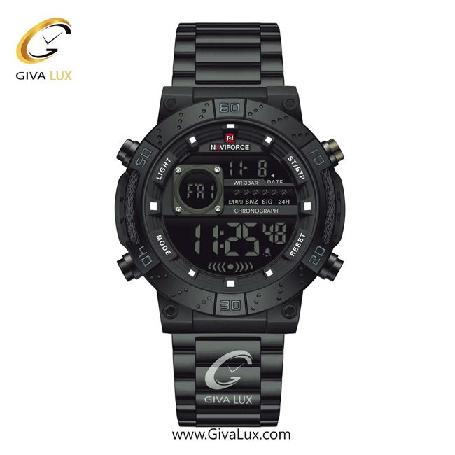 ساعت مچی اورجینال مردانه ناوی فورس|Naviforce|نوی فورس|نیوی فورس مشکی | مشکی| مشکی| کد رفرنس NF9241 B/B/B