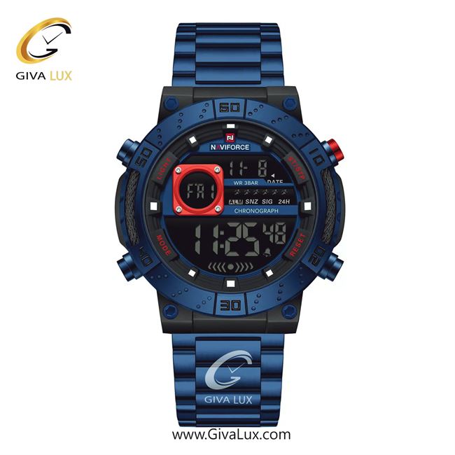 ساعت مچی اورجینال مردانه ناوی فورس|Naviforce|نوی فورس|نیوی فورس آبی-مشکی | آبی| آبی| کد رفرنس NF9241 B/BE/BE