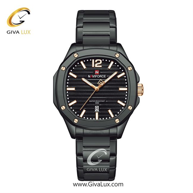 ساعت مچی اورجینال مردانه ناوی فورس|Naviforce|نوی فورس|نیوی فورس مشکی | مشکی| مشکی| کد رفرنس NF9243 S B/B