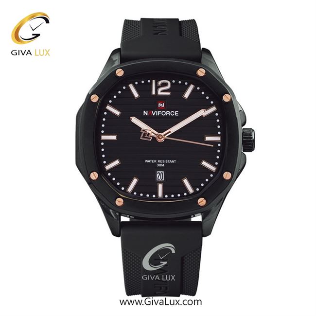 ساعت مچی اورجینال مردانه ناوی فورس|Naviforce|نوی فورس|نیوی فورس مشکی | مشکی| مشکی| کد رفرنس NF9243 T B/B/B