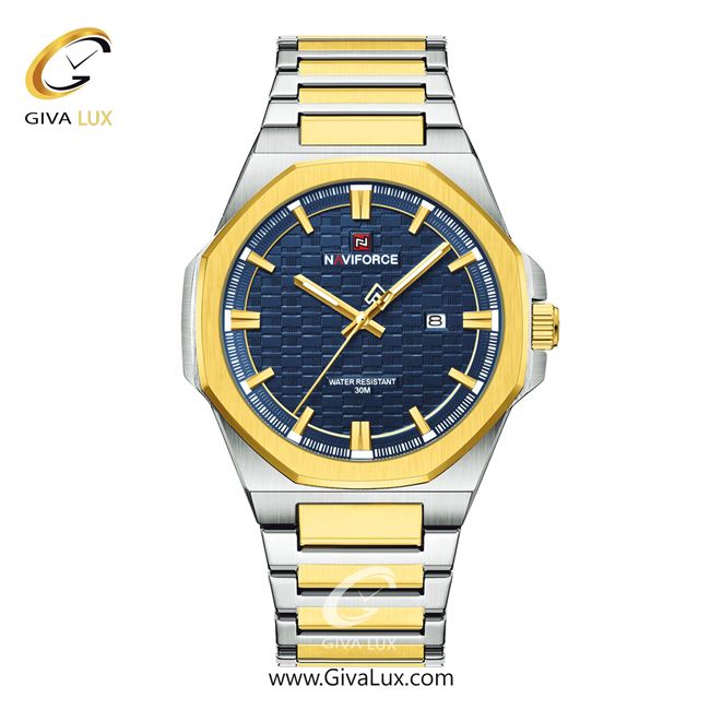 ساعت مچی اورجینال مردانه ناوی فورس|Naviforce|نوی فورس|نیوی فورس طلایی-نقره ای | طلایی-نقره ای| سرمه ای| کد رفرنس NF9245 S/BE/G