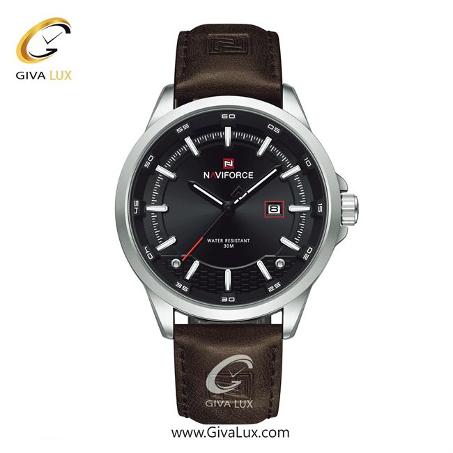 ساعت مچی اورجینال مردانه ناوی فورس|Naviforce|نوی فورس|نیوی فورس نقره ای | قهوه ای| مشکی| کد رفرنس NF9248 L S/B/D.BN