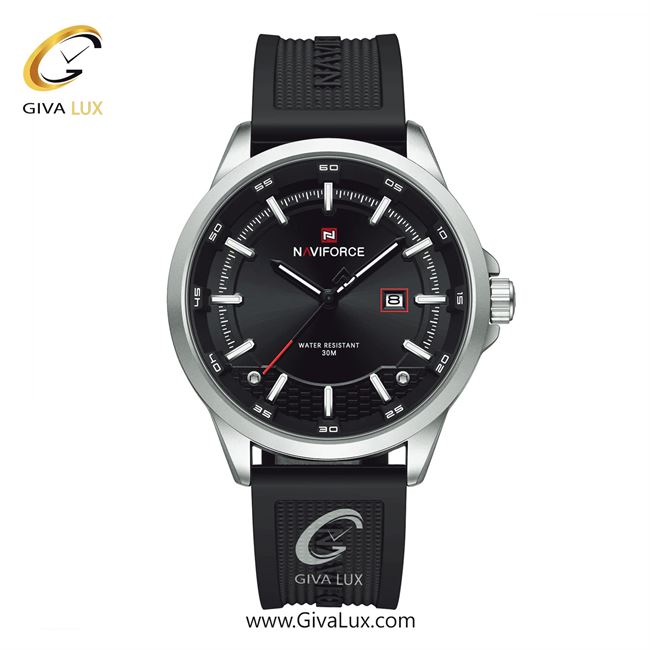 ساعت مچی اورجینال مردانه-اسپرت ناوی فورس|Naviforce|نوی فورس|نیوی فورس نقره ای | مشکی| مشکی| کد رفرنس NF9248 T S/B/B
