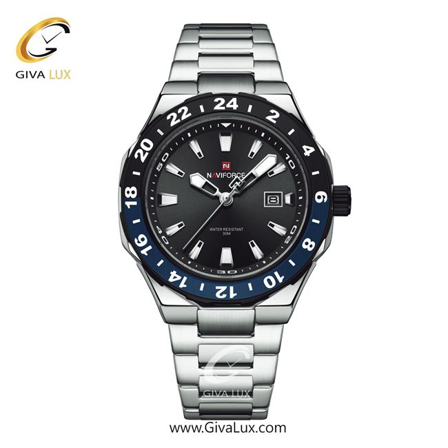 ساعت مچی اورجینال مردانه ناوی فورس|Naviforce|نوی فورس|نیوی فورس سرمه ای-مشکی-نقره ای | نقره ای| مشکی| کد رفرنس NF9249 S/B/BE
