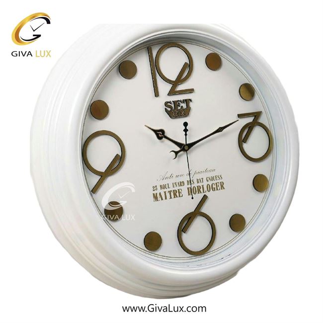 ساعت دیواری اورجینال ست PVC سفید| کد رفرنس NO-A