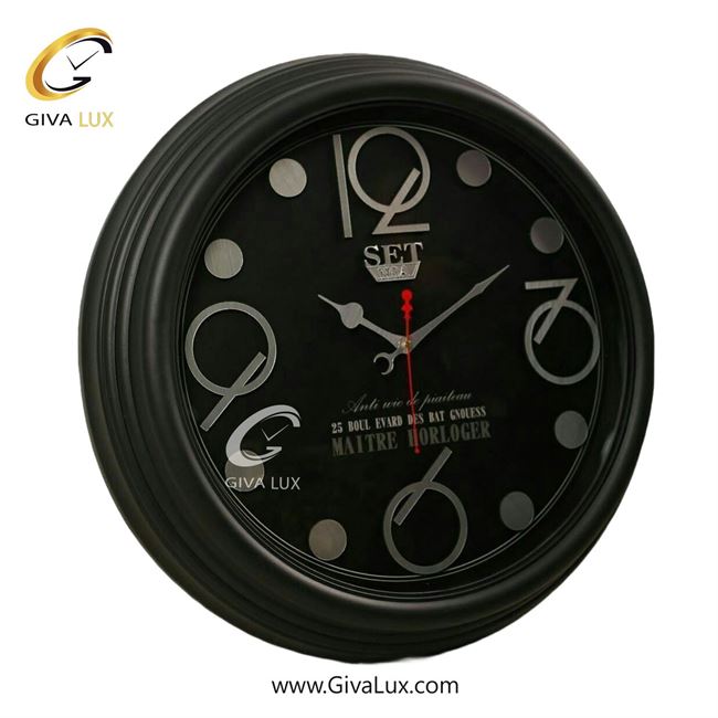 ساعت دیواری اورجینال ست PVC مشکی| کد رفرنس NO-A