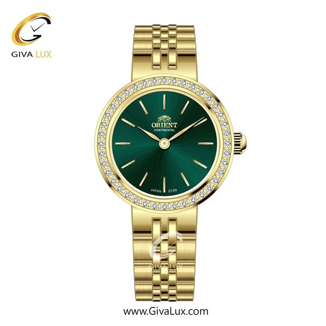 ساعت مچی اورجینال زنانه اورینت (کانتیننتال) | Orient (Continental) طلایی | طلایی| سبز یشمی تیره| کد رفرنس 0104