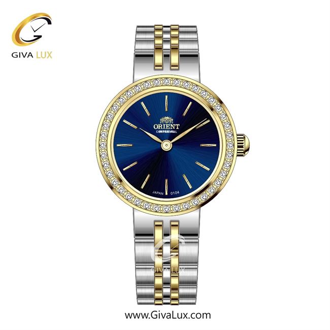 ساعت مچی اورجینال زنانه اورینت (کانتیننتال) | Orient (Continental) طلایی | نقره ای-طلایی| آبی کاربنی| کد رفرنس 0104
