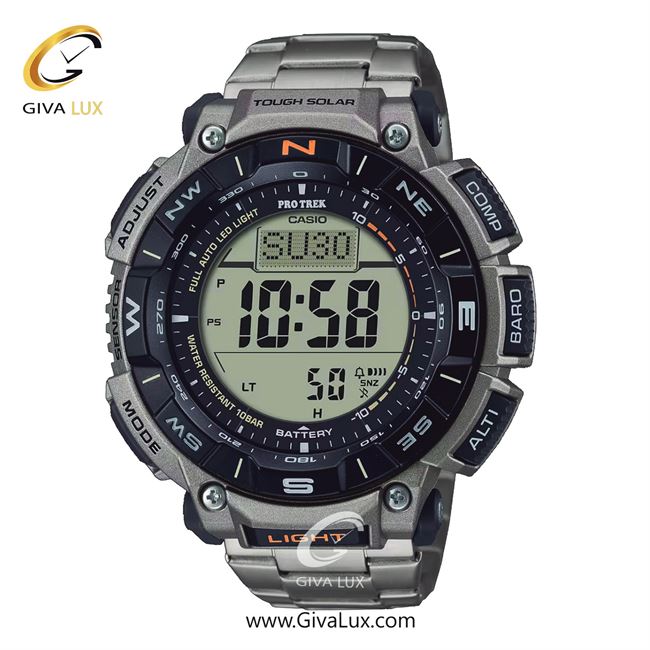ساعت مچی اورجینال یونیسکس کاسیو Casio تیتانیوم | تیتانیوم| مشکی| کد رفرنس PRG-340T-7DR