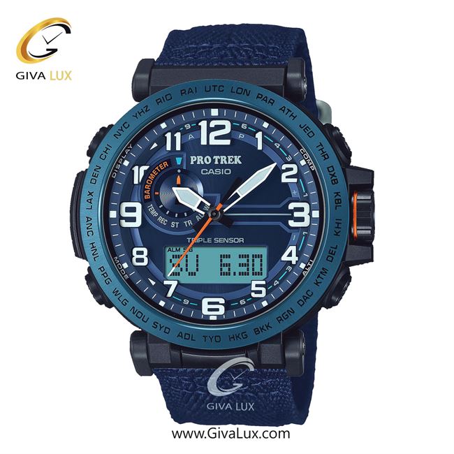 ساعت مچی اورجینال یونیسکس کاسیو Casio دو زمانه سرمه ای | سرمه ای| سرمه ای| کد رفرنس PRG-601YB-2DR