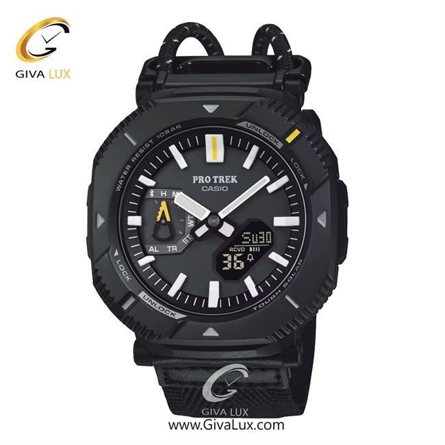 ساعت مچی اورجینال مردانه کاسیو CASIO دو زمانه مشکی | مشکی| مشکی| کد رفرنس PRJ-B001B-1D