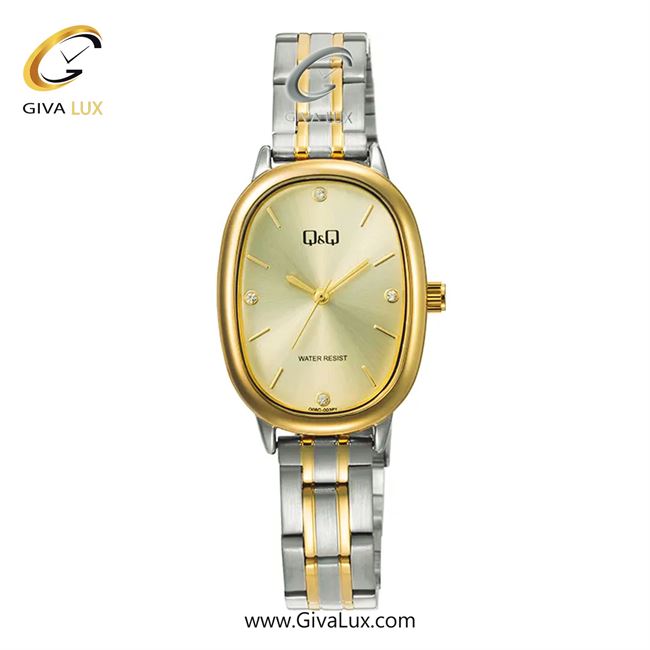 ساعت مچی اورجینال زنانه کیو اند کیو Q&Q  طلایی | نقره ای-طلایی| طلایی| کد رفرنس Q06C-003PY