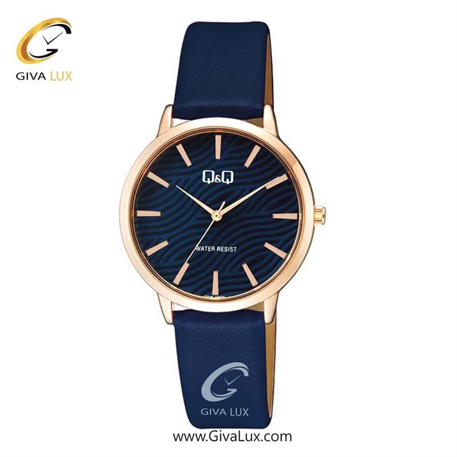 ساعت مچی اورجینال زنانه کیو اند کیو Q&Q رزگلد | آبی| آبی| کد رفرنس Q26B-006PY
