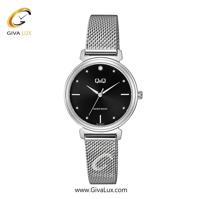 ساعت مچی اورجینال زنانه کیو اند کیو Q&Q  نقره ای | نقره ای| مشکی| کد رفرنس Q27B-003PY