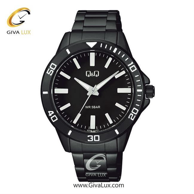 ساعت مچی اورجینال مردانه کیو اند کیو Q&Q مشکی | مشکی| مشکی| کد رفرنس Q28B-004PY