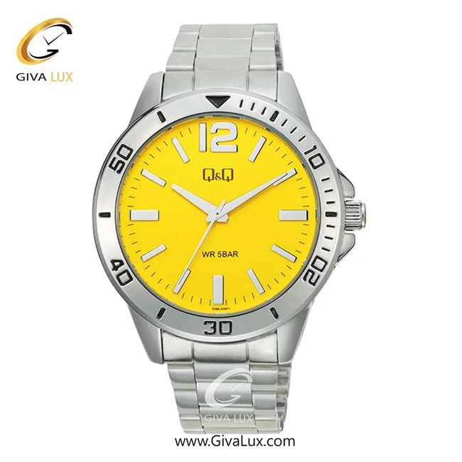 ساعت مچی اورجینال مردانه کیو اند کیو Q&Q نقره ای | نقره ای| زرد| کد رفرنس Q28B-009PY
