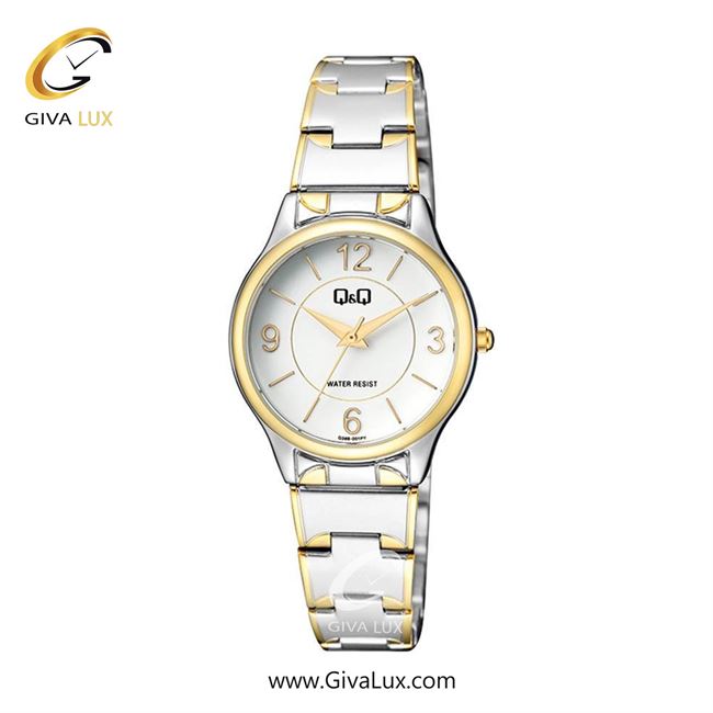 ساعت مچی اورجینال زنانه کیو اند کیو Q&Q  طلایی | طلایی-نقره ای| سفید| کد رفرنس Q38B-001PY