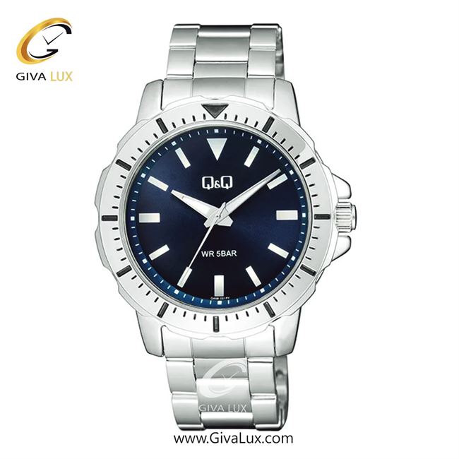ساعت مچی اورجینال مردانه کیو اند کیو Q&Q نقره ای | نقره ای| آبی| کد رفرنس Q43B-001PY