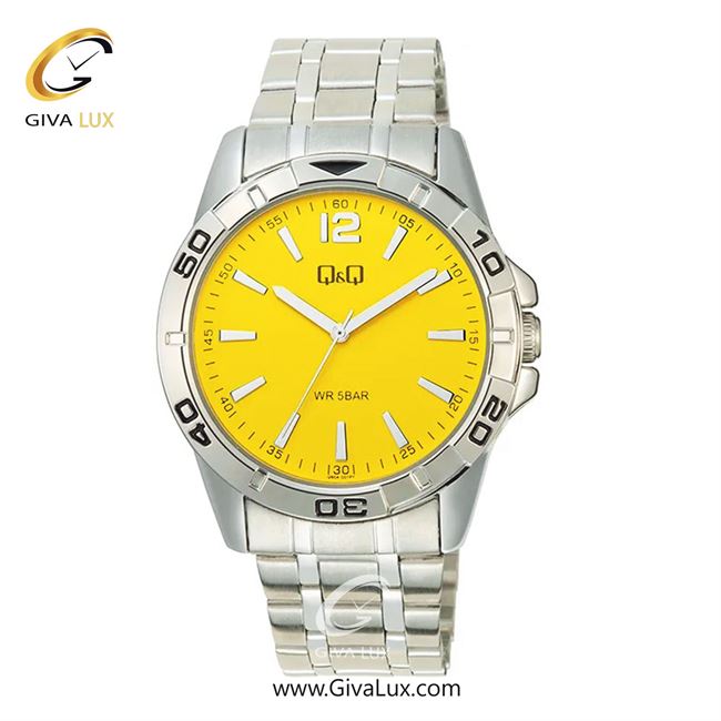 ساعت مچی اورجینال مردانه کیو اند کیو Q&Q نقره ای | نقره ای| زرد| کد رفرنس Q60A-001PY