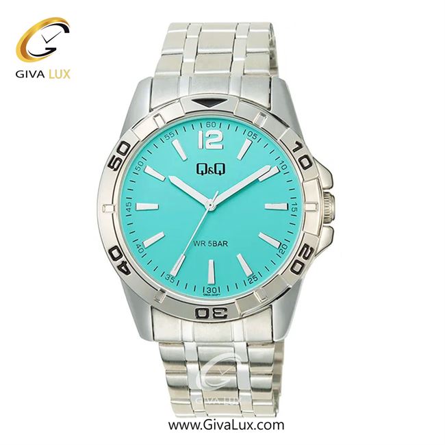 ساعت مچی اورجینال مردانه کیو اند کیو Q&Q نقره ای | نقره ای| آبی| کد رفرنس Q60A-002PY