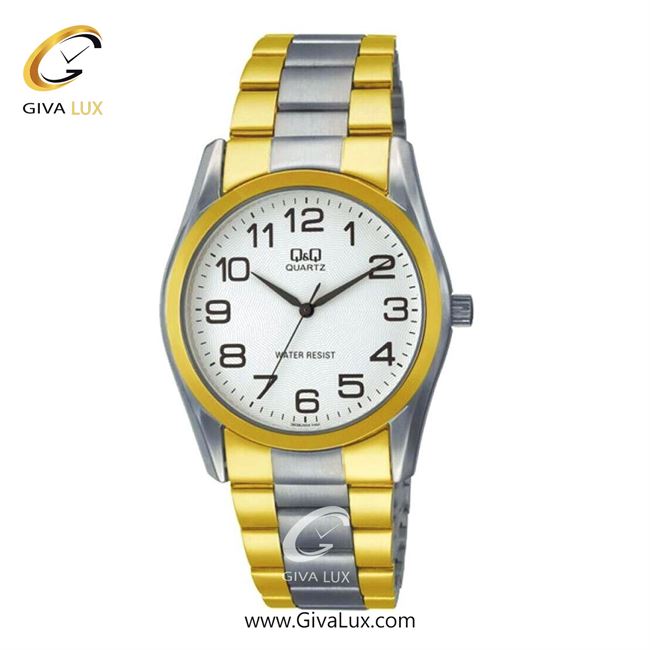 ساعت مچی اورجینال مردانه کیو اند کیو Q&Q طلایی-نقره ای | طلایی-نقره ای| سفید| کد رفرنس Q638J404Y