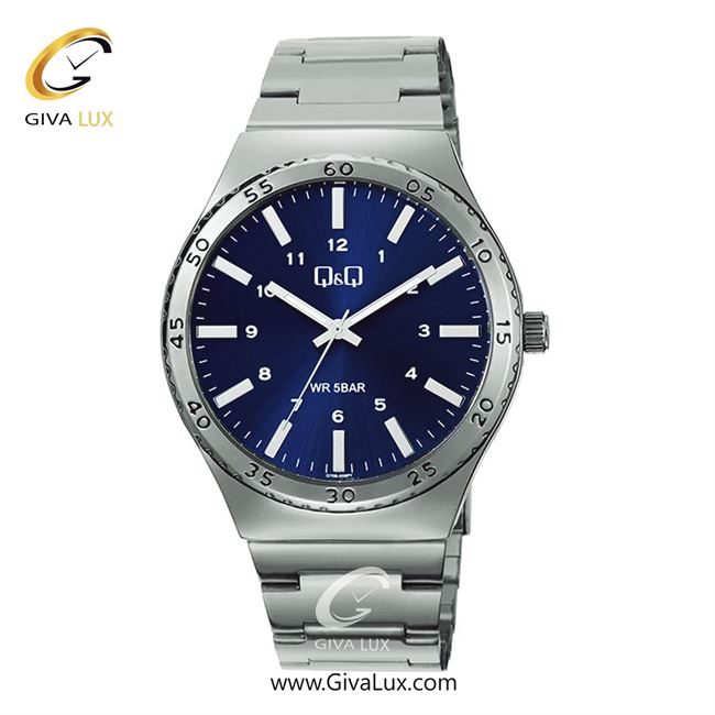 ساعت مچی اورجینال مردانه کیو اند کیو Q&Q نقره ای | نقره ای| سرمه ای| کد رفرنس Q70B-005PY