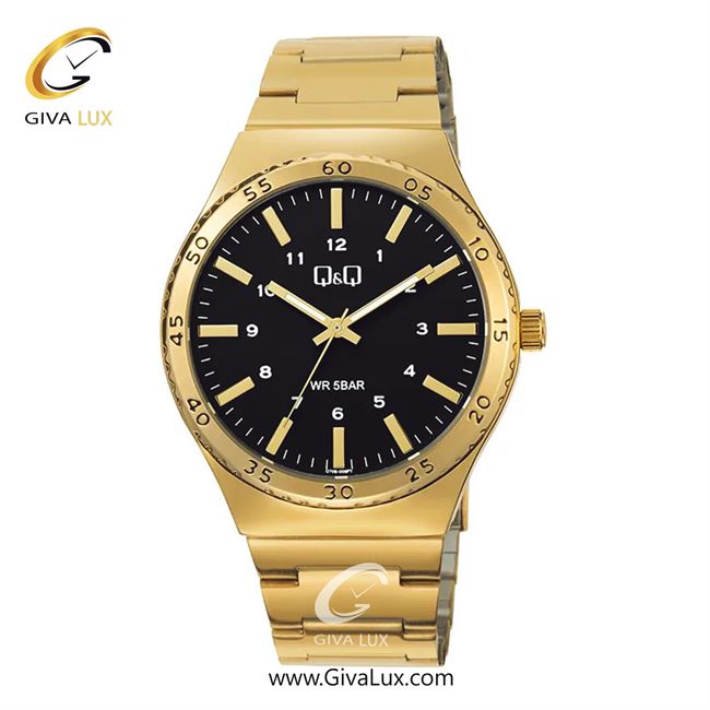 ساعت مچی اورجینال مردانه کیو اند کیو Q&Q طلایی | طلایی| مشکی| کد رفرنس Q70B-006PY