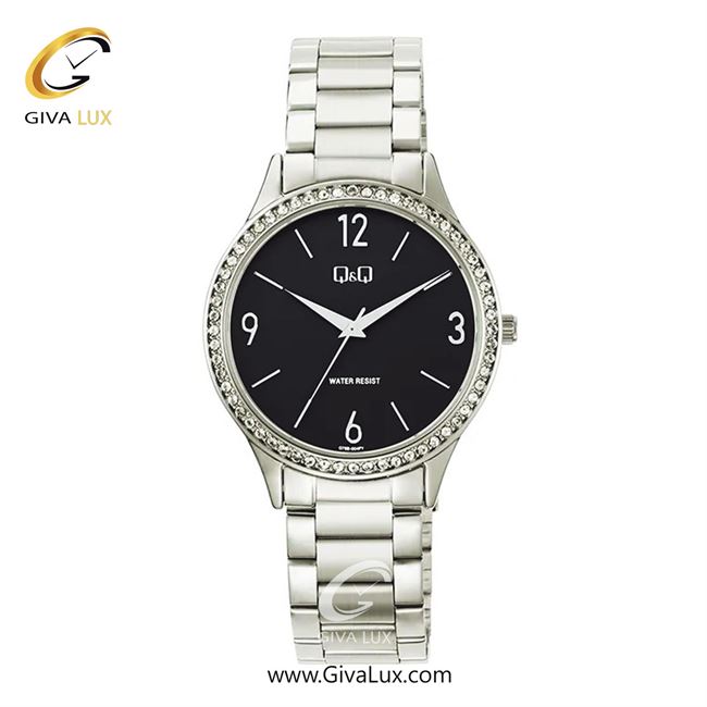 ساعت مچی اورجینال زنانه کیو اند کیو Q&Q نقره ای | نقره ای| مشکی| کد رفرنس Q75B-004PY