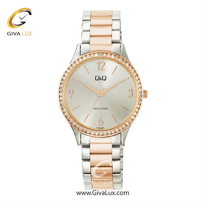 ساعت مچی اورجینال زنانه کیو اند کیو Q&Q نقره ای | رزگلد-نقره ای| نقره ای| کد رفرنس Q75B-005PY