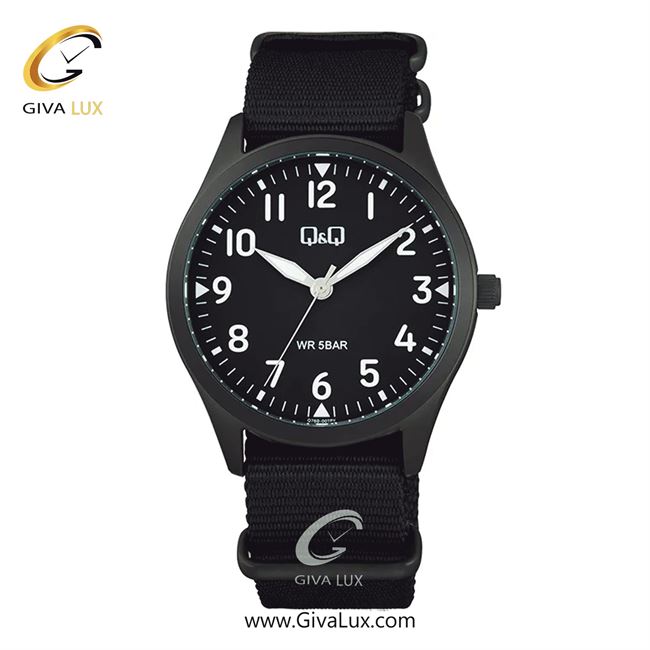 ساعت مچی اورجینال مردانه کیو اند کیو Q&Q مشکی | مشکی| مشکی| کد رفرنس Q76B-007PY