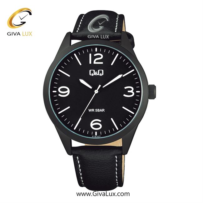 ساعت مچی اورجینال مردانه کیو اند کیو Q&Q  مشکی | مشکی| مشکی| کد رفرنس Q77B-002PY