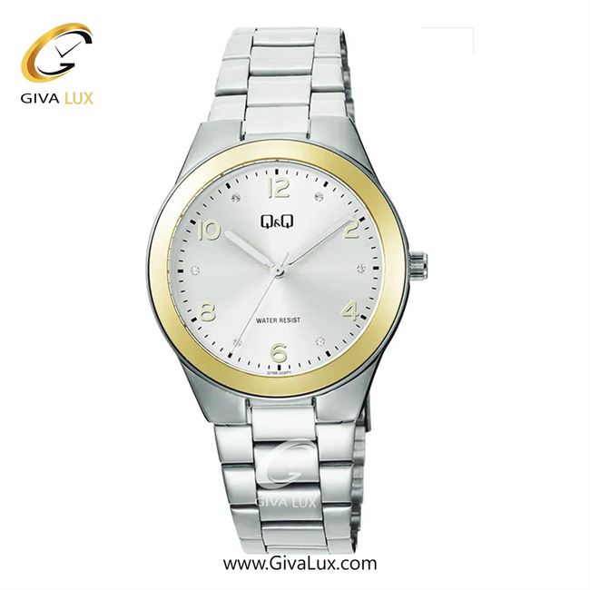 ساعت مچی اورجینال زنانه کیو اند کیو Q&Q طلایی-نقره ای | نقره ای| نقره ای| کد رفرنس Q78B-002PY