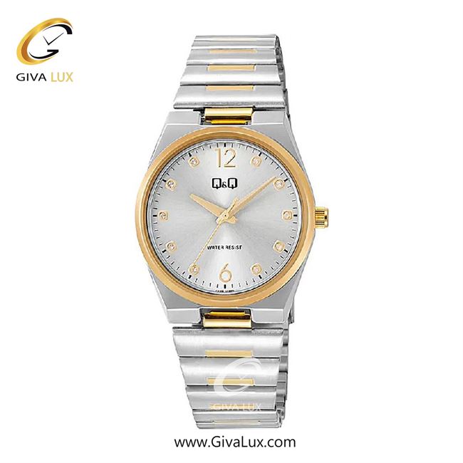 ساعت مچی اورجینال زنانه کیو اند کیو Q&Q  طلایی | طلایی-نقره ای| نقره ای| کد رفرنس Q84B-008PY