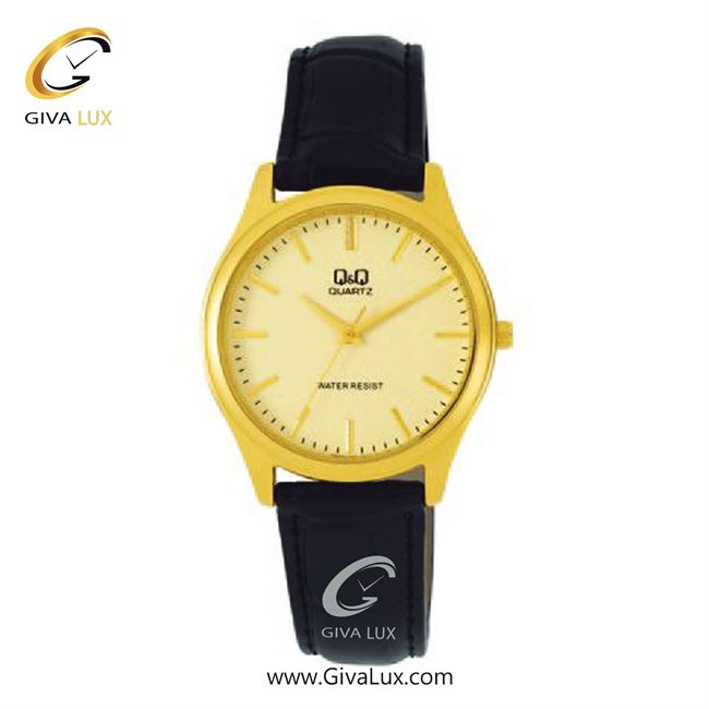 ساعت مچی اورجینال زنانه کیو اند کیو Q&Q طلایی | مشکی| طلایی| کد رفرنس Q852J100Y