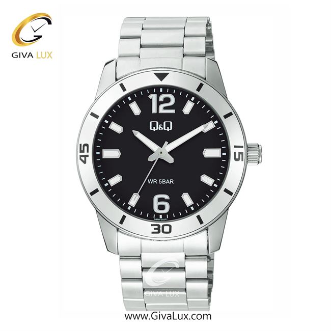ساعت مچی اورجینال مردانه کیو اند کیو Q&Q نقره ای | نقره ای| مشکی| کد رفرنس Q85B-002PY