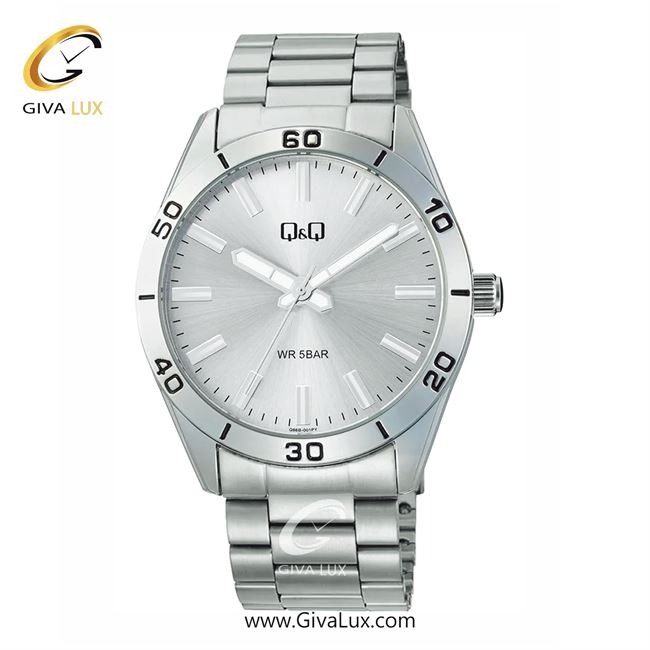 ساعت مچی اورجینال مردانه کیو اند کیو Q&Q نقره ای | نقره ای| نقره ای| کد رفرنس Q86B-001PY