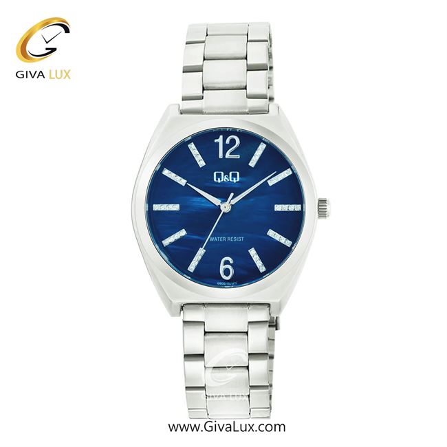ساعت مچی اورجینال زنانه کیو اند کیو Q&Q نقره ای | نقره ای| سرمه ای| کد رفرنس Q90B-004PY