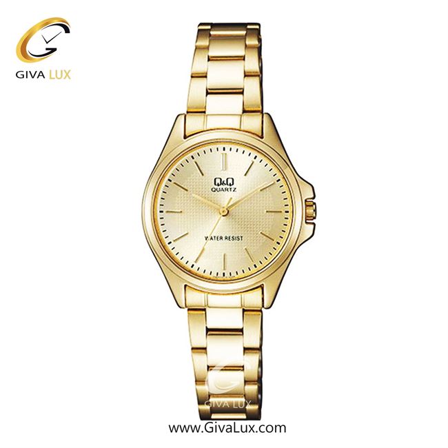 ساعت مچی اورجینال زنانه کیو اند کیو Q&Q طلایی | طلایی| طلایی| کد رفرنس QA07J010Y