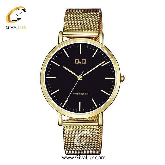 ساعت مچی اورجینال مردانه کیو اند کیو Q&Q طلایی | طلایی| مشکی| کد رفرنس QA20J002Y