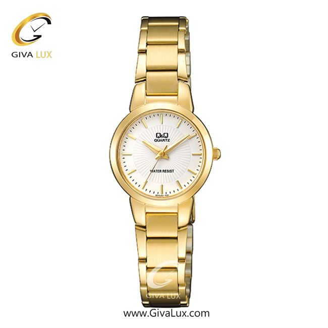 ساعت مچی اورجینال زنانه کیو اند کیو Q&Q طلایی | طلایی| سفید| کد رفرنس QA43J001Y
