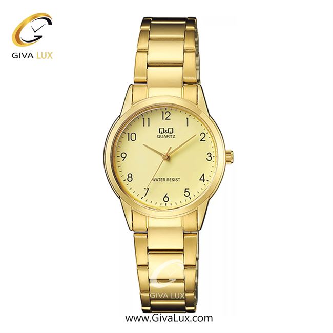 ساعت مچی اورجینال زنانه کیو اند کیو Q&Q طلایی | طلایی| طلایی| کد رفرنس QA45J003Y