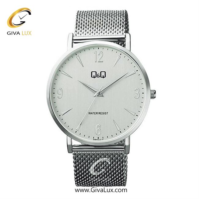 ساعت مچی اورجینال مردانه کیو اند کیو Q&Q نقره ای | نقره ای| سفید| کد رفرنس QB40J204Y