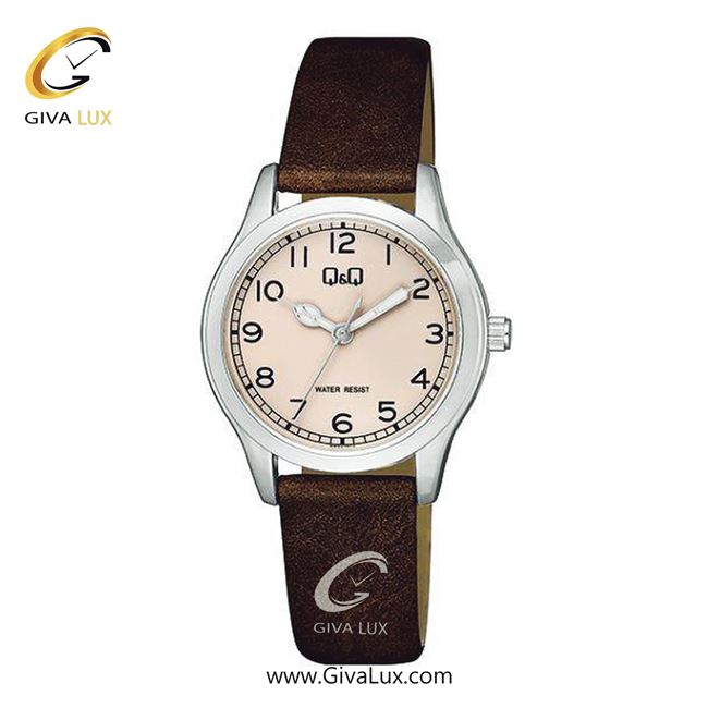 ساعت مچی اورجینال زنانه کیو اند کیو Q&Q نقره ای | قهوه ای| گلبهی| کد رفرنس QB93J315Y